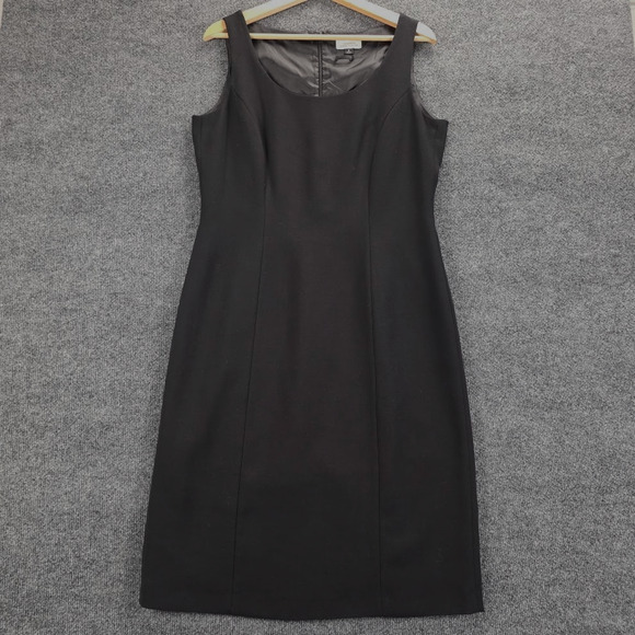 Classic Black Sheath Dress by Tahari Arthur S. Levine WMNS Size 8 Formal Lined - Picture 10 of 16